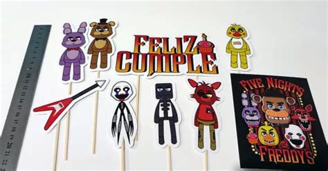 Adorno Torta Deco Feliz Cumple Five Nights At Freddys