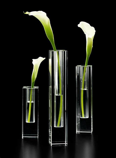 Square Glass Crystal Bud Vases Bud Vases Square Vase Wedding Vases