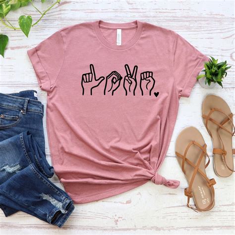 Love Sign Language Shirt Love Sign Shirt Valentines Day Shirt American Sign Language Shirt