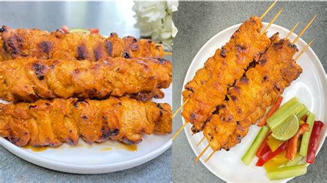 চুলায় তৈরী চিকেন বিহারি কাবাব Chicken Bihari Kabab চিকেন শিক কাবাব Bangladeshi Chicken Seekh