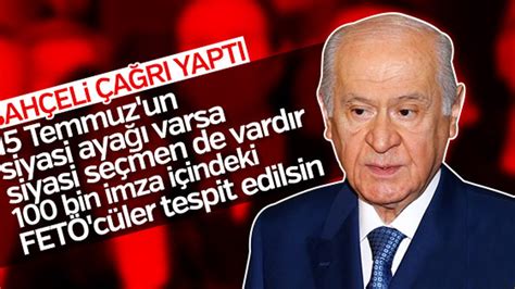 Bahçeli FETÖ nün seçmen ayağının takibini istedi