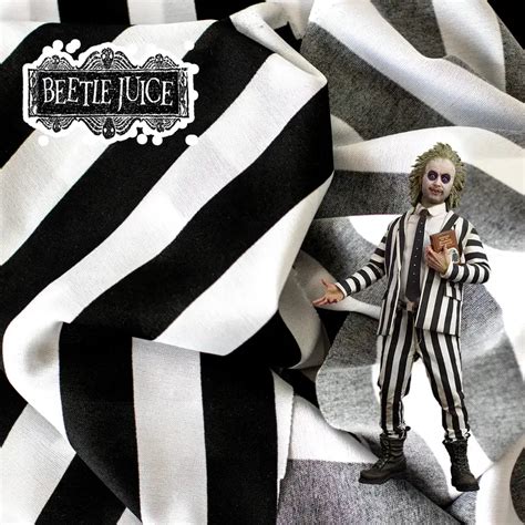 Tela Disfraz Beetlejuice Por Metros O Por Mayor Textti