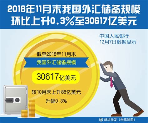 图表：2018年11月末我国外汇储备规模环比上升03至30617亿美元图解图表中国政府网