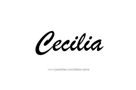 the word cecilia written in black ink