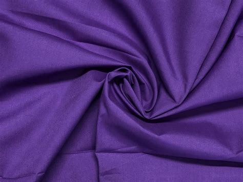 Plain Dye Polycotton Cadbury Purple