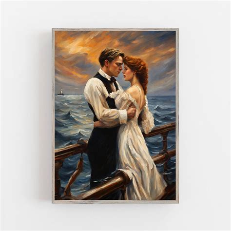 Titanic Movie Scene Oil Painting Digital Printable Wall Art - Etsy