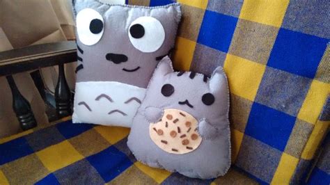 Cojines Totoro Y Pusheen En Paño Lency Cojines Paño Lency Totoro