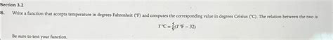 Solved Section 3 28 Write A Function That Accepts Chegg