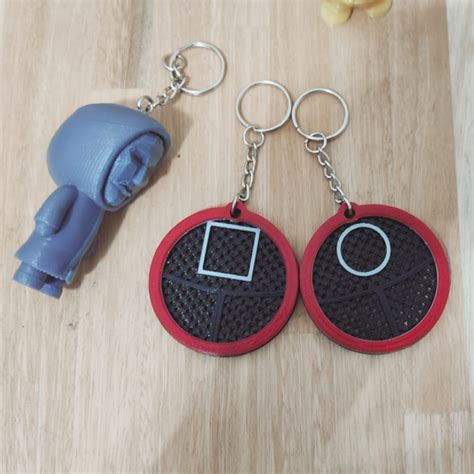 Squid Game Keychain Impreso En 3D Cults