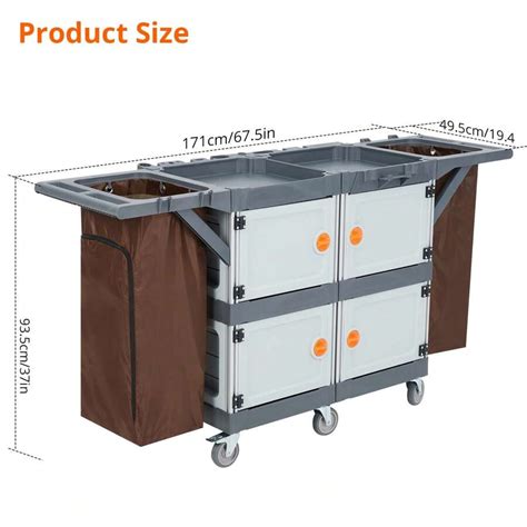 Commercial Janitorial Cart With Cabinet Hotel Cart Housekeeping Room