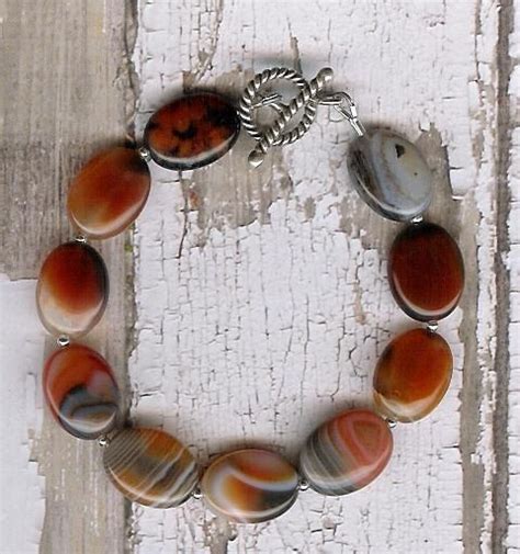 Bracelet Banded Agate Sterling Silver By Chicstatements On Etsy 22 00 Banded Agate