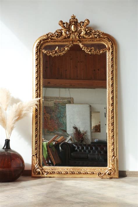 Grand Miroir Style Louis Xv Bois Dor Et Stuc Atelier Bakelite