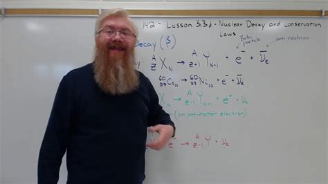 Physics 142 Lesson 33d Nuclear Decay And Conservation Laws Youtube