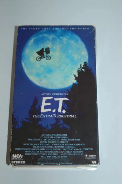 1982 E T THE Extra Terrestrial VHS rare noir et vert édition