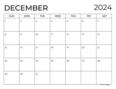 Free Printable Fillable December Calendars 2024 In 2024 December