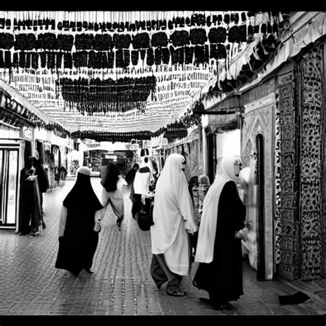 Arabic Bazaar Award Winning Black And White Stable Diffusion OpenArt