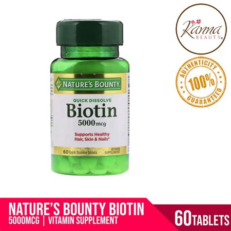 Nature S Bounty Biotin Mcg Quick Dissolve Tablets Lazada Ph