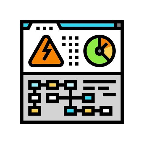 Monitoring Electric Grid Color Icon Vector Illustration 36278841 Vector