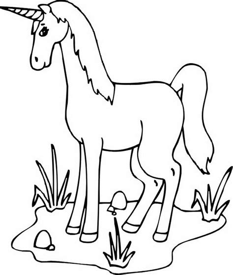 Un Unicornio Delgado Para Colorear Imprimir E Dibujar ColoringOnly