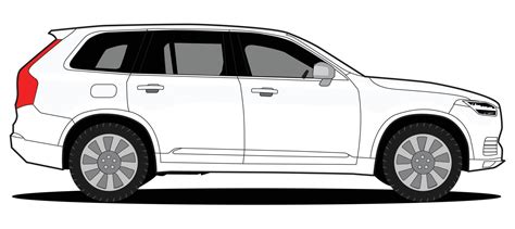 diseño de vector de vista lateral de coche suv grande 17007020 Vector