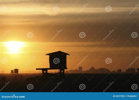 Sunset at Seal Beach stock photo. Image of architecture - 6327322