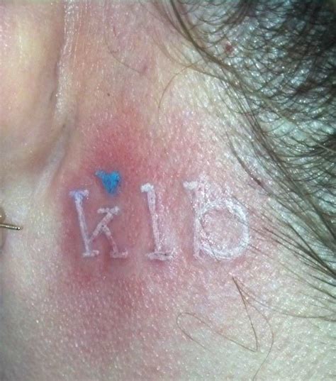 My Initial Tattoo Sons Initials In Lower Case Letters White Ink With