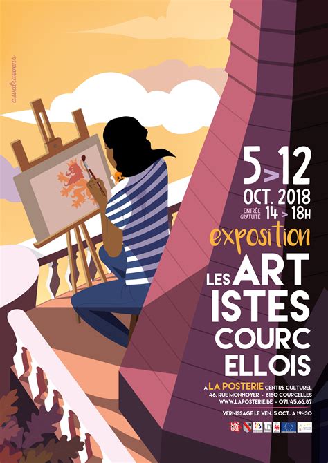 Poster For A Local Artists Exhibition In An Autumn Setting