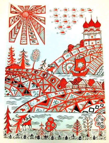 Мезенская роспись | Художественные промыслы, Уроки искусства, Народная ...