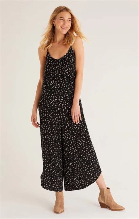 Z Supply Leo Flared Jumpsuit Black