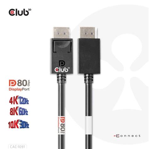 Club D Displayport Kabel Dp Schwarz M Ab