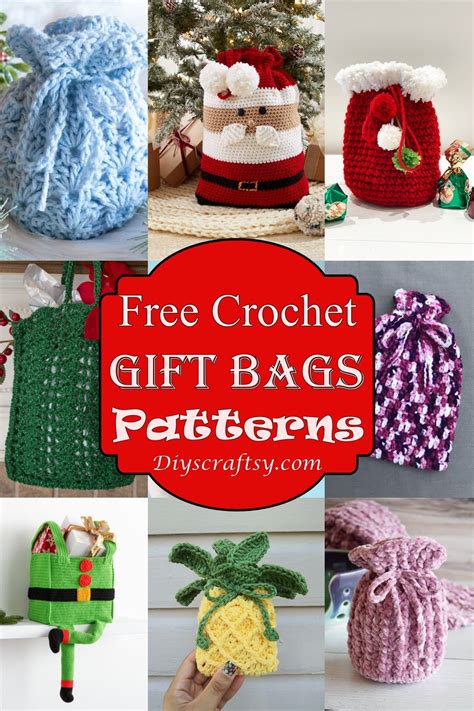 20 Crochet Gift Bag Patterns For Small Gifts DIYsCraftsy