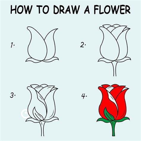 Passo Dopo Passo Per Disegnare Un Tutorial Di Disegno Di Fiori Una Lezione Di Disegno Di Fiori