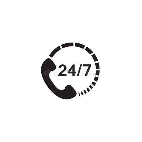 24 7 Call Center Support Icon Stock Vector Illustration Of Online