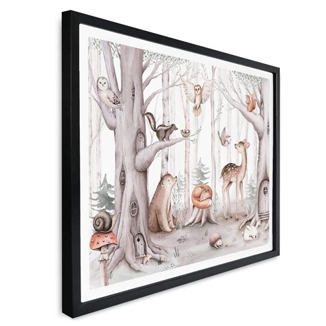 Poster Kinderzimmer S E Tiere Im Wald Kvilis Wall Art De