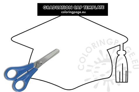 Printable Graduation Cap Template Coloring Page