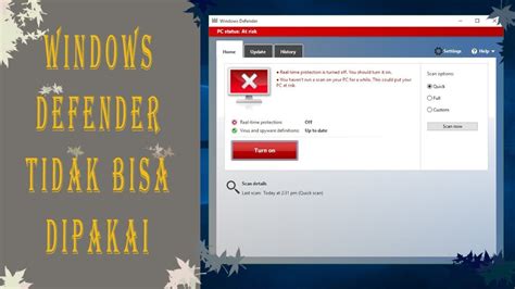 Cara Mengaktifkan Windows Defender Di Windows 10 YouTube