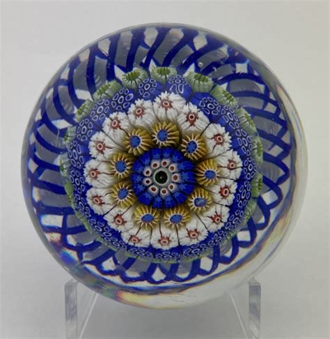 Antique St Louis Concentric Millefiori Mushroom Paperweight