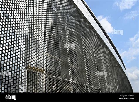 Marina Bay Sands Hotel Exterior Wall With Millions Of Metal Mirrors On