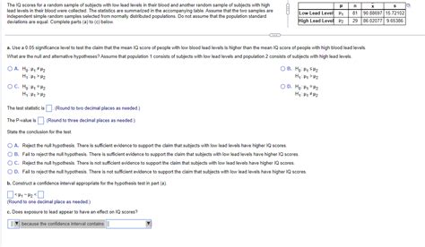 Solved The IQ Scores For A Random Sample Of Subjects With Chegg