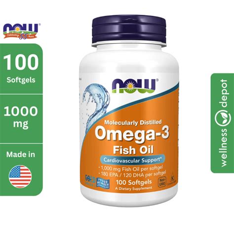 Now Foods Omega Mg Fish Oil Softgels Epa Dha