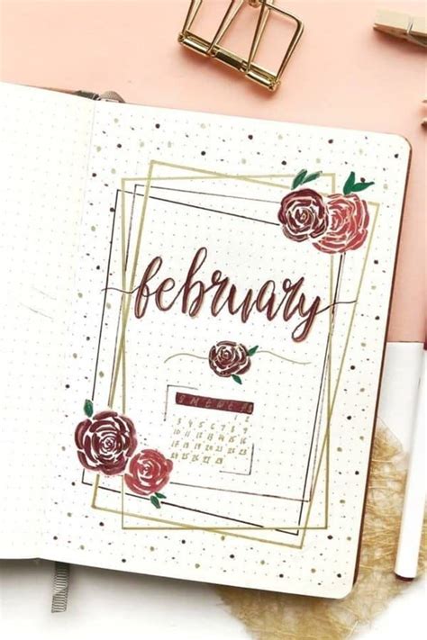 Bullet Journal Monthly Cover Ideas For February 2020 - Crazy Laura ...