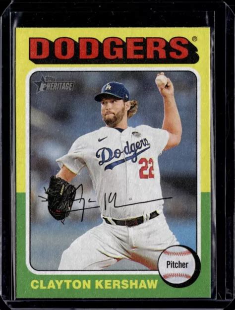 Topps Heritage Baseball Clayton Kershaw Flip Stock Ssp Los Angeles