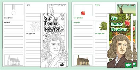 Sir Isaac Newton Leaflet Template Teacher Made Twinkl