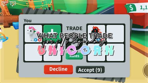 Roblox What People Trade Me For A Fly Ride Legendary Unicorn