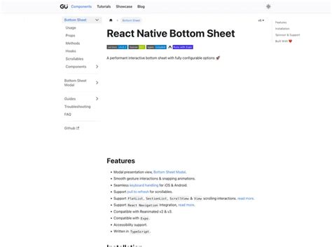 React Native Bottom Sheet