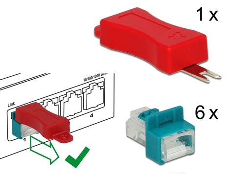 Delock Products 86425 Delock RJ45 Secure Clip With Plug Set 6 Pieces