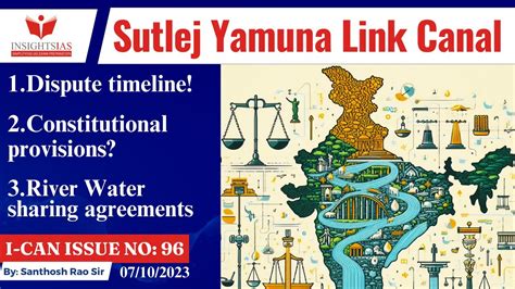 I Can Issues Sutlej Yamuna Link Syl Canal Dispute S C Order