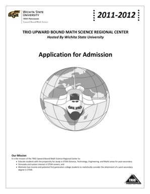 Fillable Online Webs Wichita Trio Upward Bound Math Science Regional