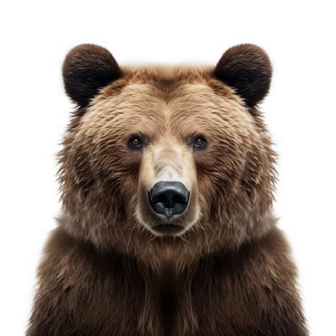 Premium AI Image | Symmetrical Asymmetry Ultra Realistic Bear Head Photo And Poster Artwork