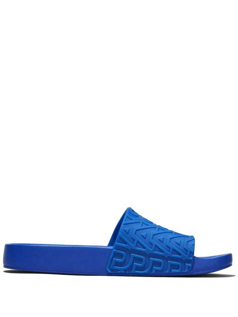 Marc Jacobs X Melissa Logo Strap Slides Blue Editorialist